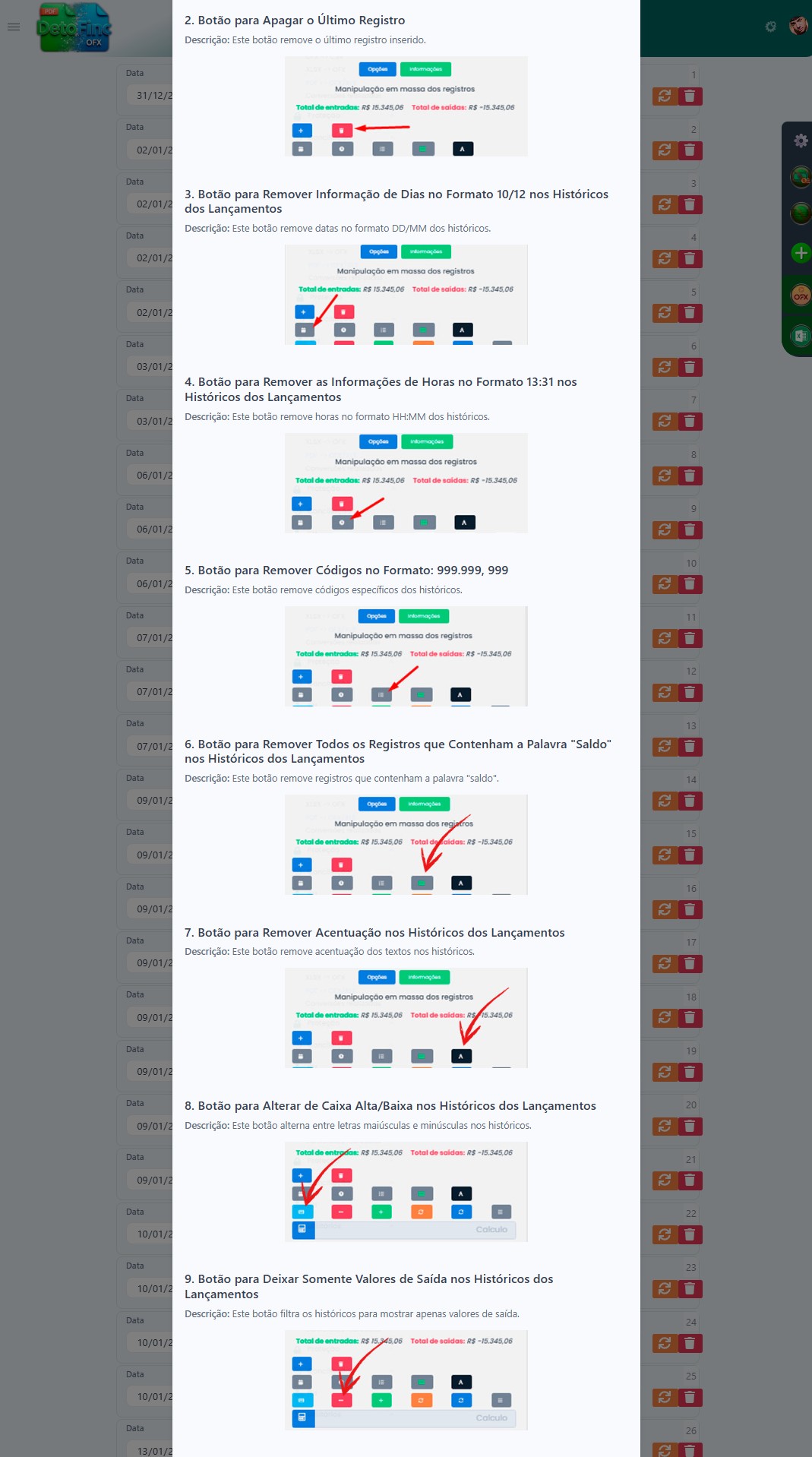 Edição avançada de dados antes da conversão