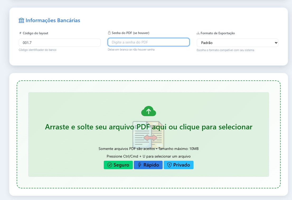 Conversão de documentos PDF protegidos por senha