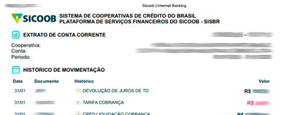 Banco Cooperativo do Brasil (SICOOB) - layout 9